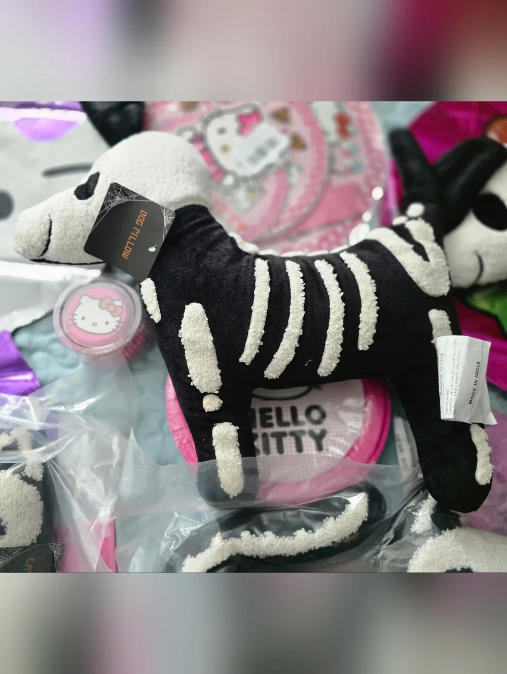 Halloween Skeleton Dog Pillow